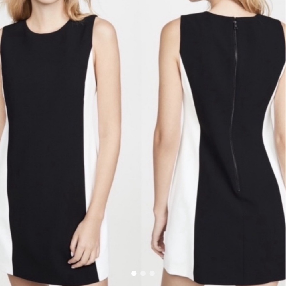 Alice + Olivia Black and White Mini Dress